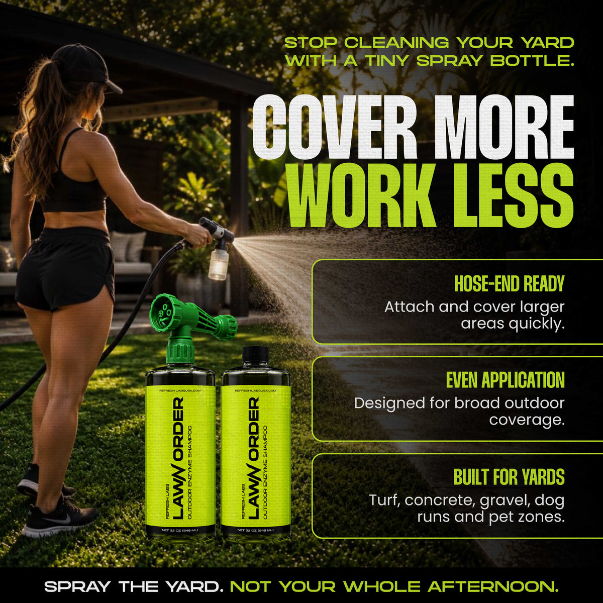 LawN Order Enzyme Based Turf, Grass & Concrete Cleaner, 32 Oz