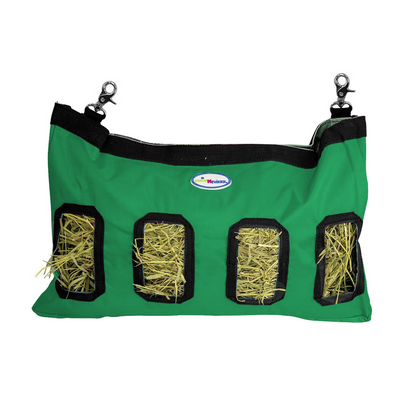 CuteNfuzzy 4-Opening Hay Bag for Rabbits, Guinea Pigs & Chinchillas, Medium Hanging Hay Feeder, 18" x 11" x 1.5", Helps Reduce Hay Waste & Cage Mess, 6-Month Warranty