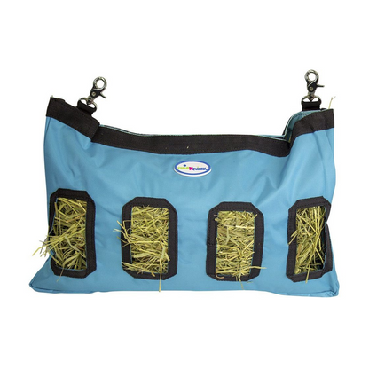 CuteNfuzzy 4-Opening Hay Bag for Rabbits, Guinea Pigs & Chinchillas, Medium Hanging Hay Feeder, 18" x 11" x 1.5", Helps Reduce Hay Waste & Cage Mess, 6-Month Warranty