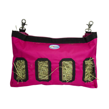 CuteNfuzzy 4-Opening Hay Bag for Rabbits, Guinea Pigs & Chinchillas, Medium Hanging Hay Feeder, 18" x 11" x 1.5", Helps Reduce Hay Waste & Cage Mess, 6-Month Warranty