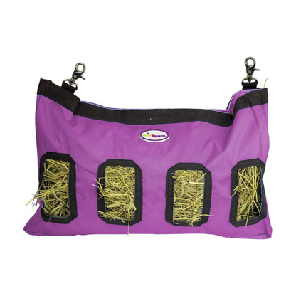 CuteNfuzzy 4-Opening Hay Bag for Rabbits, Guinea Pigs & Chinchillas, Medium Hanging Hay Feeder, 18" x 11" x 1.5", Helps Reduce Hay Waste & Cage Mess, 6-Month Warranty