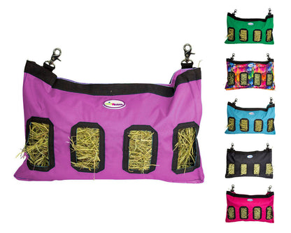 CuteNfuzzy 4-Opening Hay Bag for Rabbits, Guinea Pigs & Chinchillas, Medium Hanging Hay Feeder, 18" x 11" x 1.5", Helps Reduce Hay Waste & Cage Mess, 6-Month Warranty
