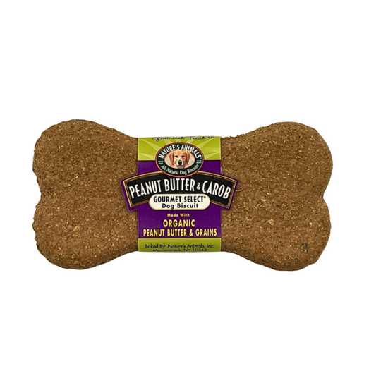 Nature's Animals Gourmet Select Organic Dog Biscuit Peanut Butter & Carob