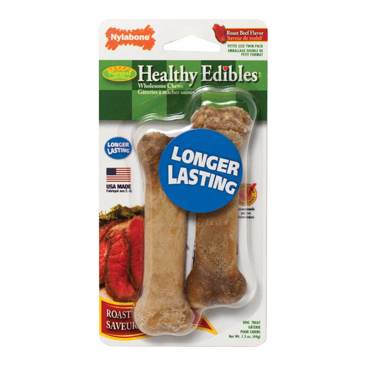 Healthy Edibles Longer Lasting Beef Treats Petite