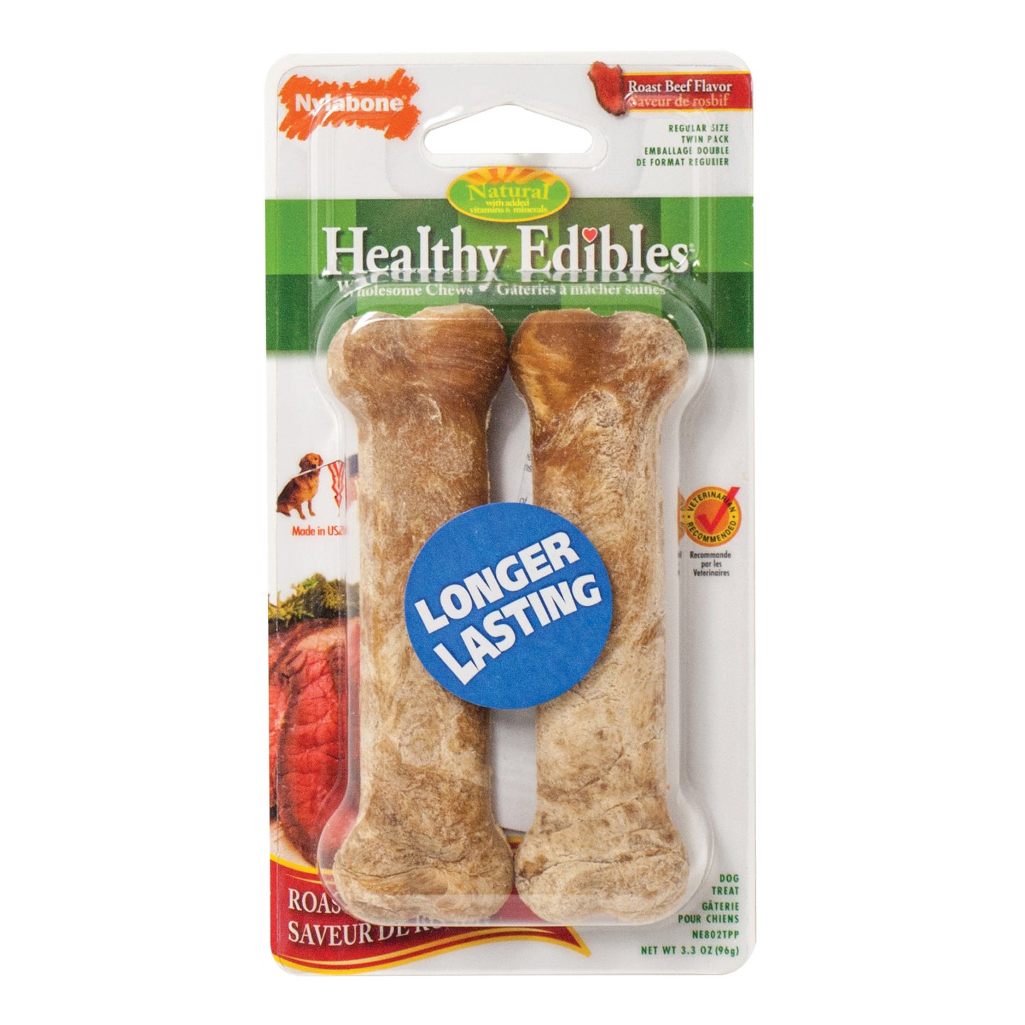 Healthy Edibles Longer Lasting Beef Treats Petite