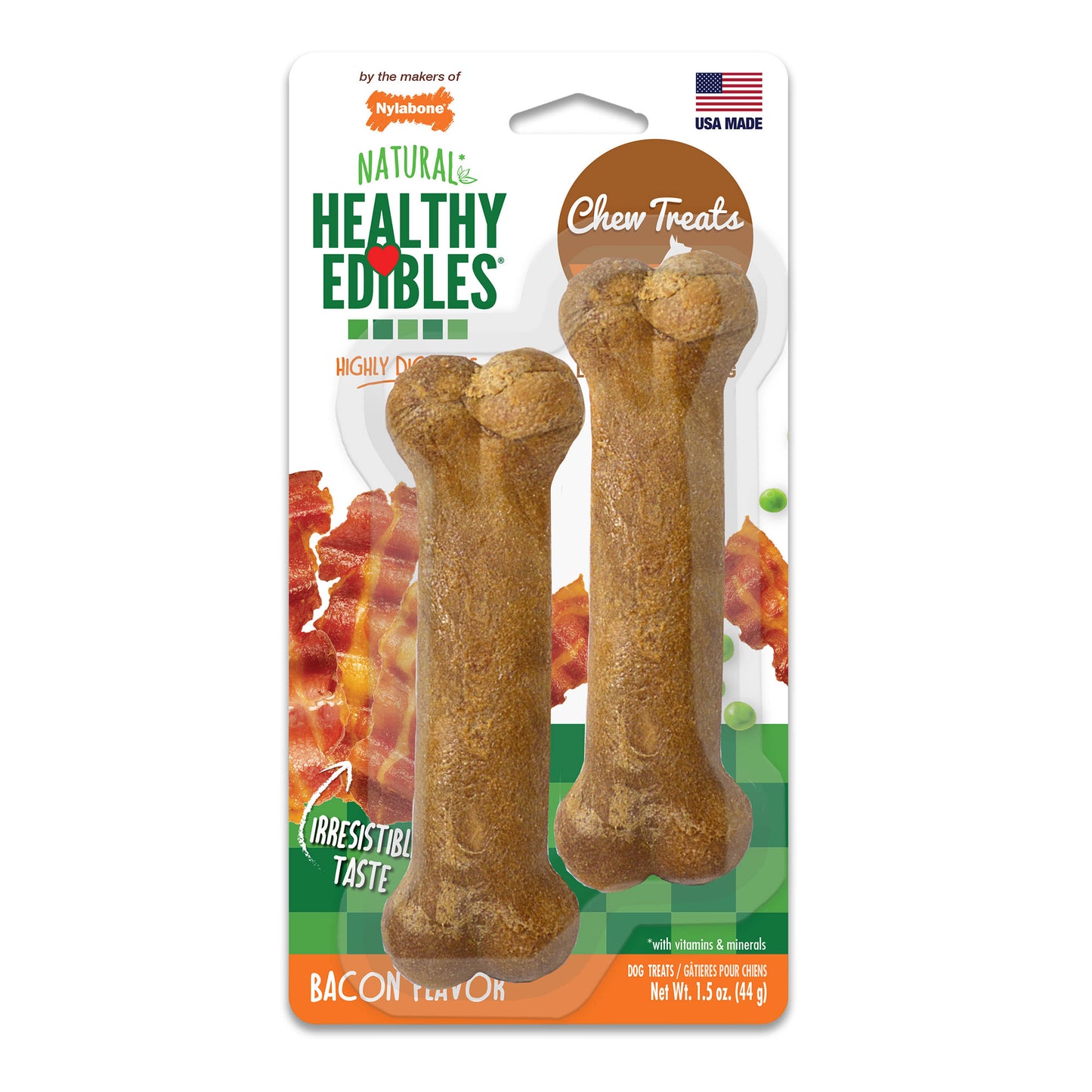 Healthy Edibles Longer Lasting Bacon Treats Petite