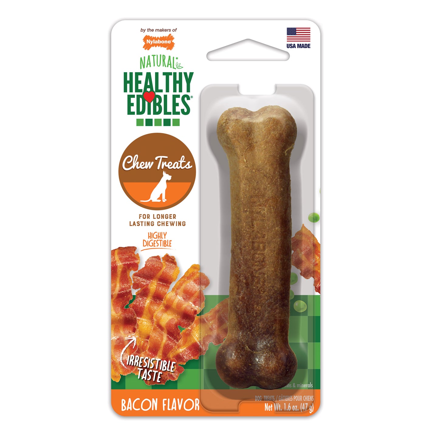 Healthy Edibles Longer Lasting Bacon Treats Regular