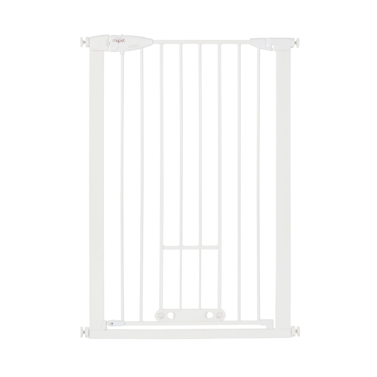 North States MyPet Extra Tall and Wide Walk Thru EasyPass Pet Gate White 1.75" x 29.75-52" x 41"