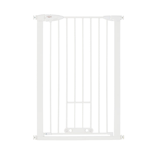 North States MyPet Extra Tall and Wide Walk Thru EasyPass Pet Gate White 1.75" x 29.75-52" x 41"