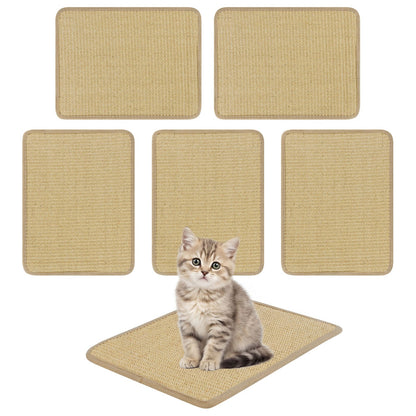 12 Pieces Cat Scratcher Mat Set 16 x 12 Inch Natural Sisal Pads