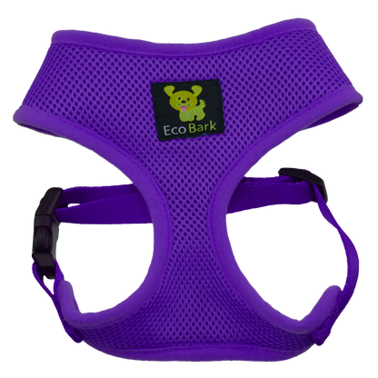 EcoBark Purple Dog Harness - Over-the-Head Soft Mesh Dog Vest Halter for Small to Medium Dogs and Puppies