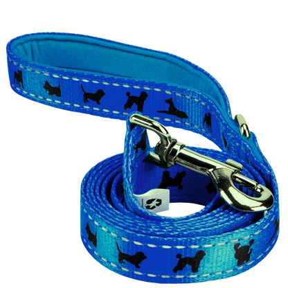 EcoBark Royal Blue Dog Leash- Padded Comfort Grip Leash - 4ft, 5ft, and 6ft Leash for Small and Medium Dogs