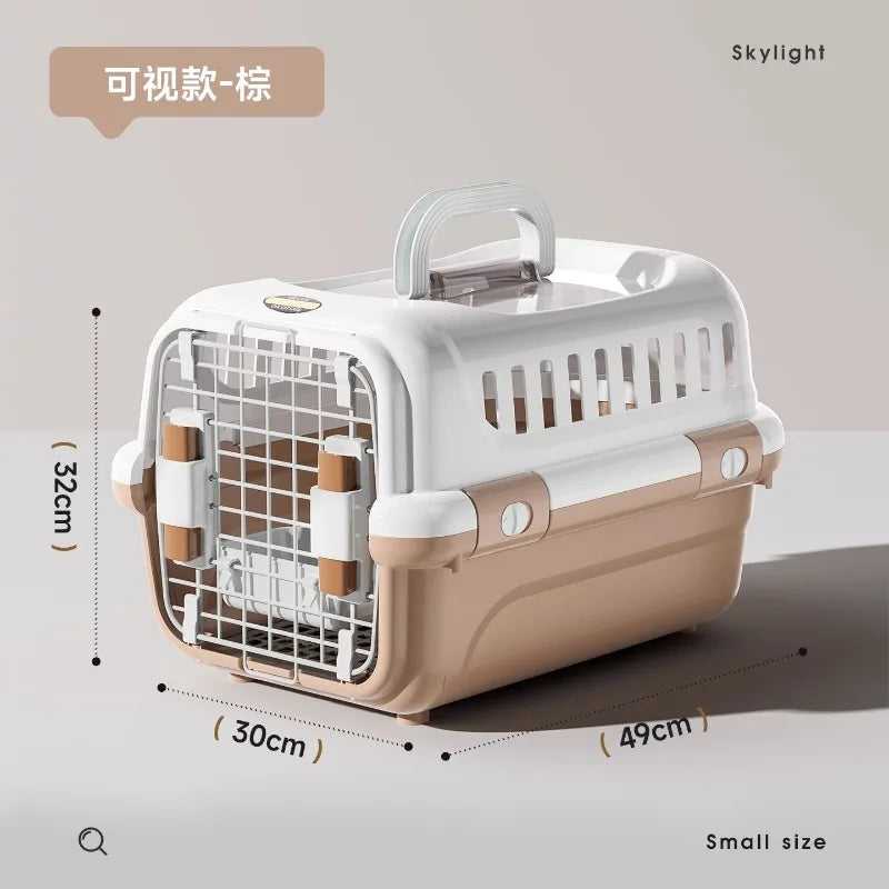 Mobile Pet Carrier Plastic Wire Door Top or Front Loading Pets Up To 20LBS Fully Breathable Perfect for Traveling/Hiking/Camping
