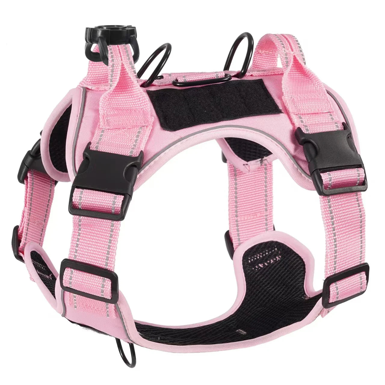 No Pull Dog Harness with Locator Silicone Protective Cover Anti slip Adjustable Pet Chest Harness for Medium & Large Dogs