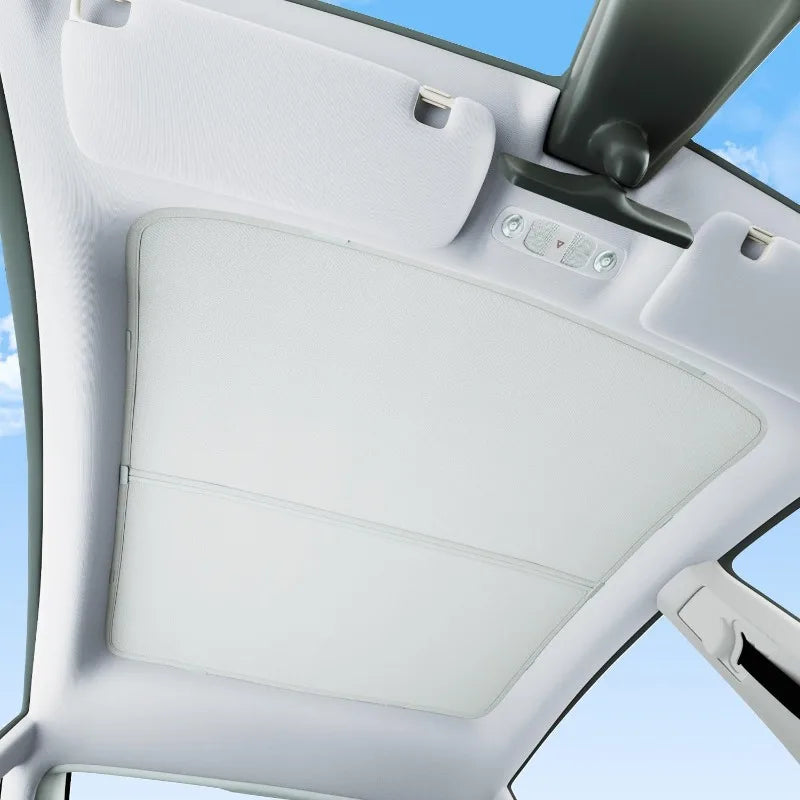 Sunshade Roof for Tesla Model 3/Y (No Gaps No-Sag)Heat Insulation Foldable Roof Glass Sun Shade car window shade  car sun