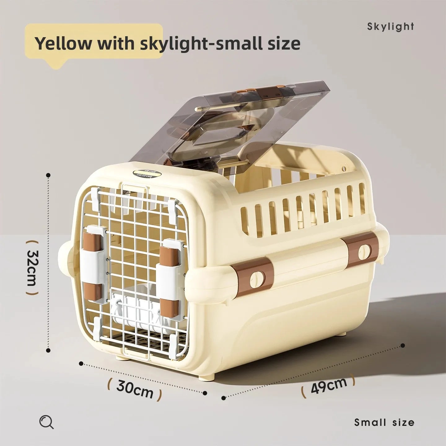 Mobile Pet Carrier Plastic Wire Door Top or Front Loading Pets Up To 20LBS Fully Breathable Perfect for Traveling/Hiking/Camping