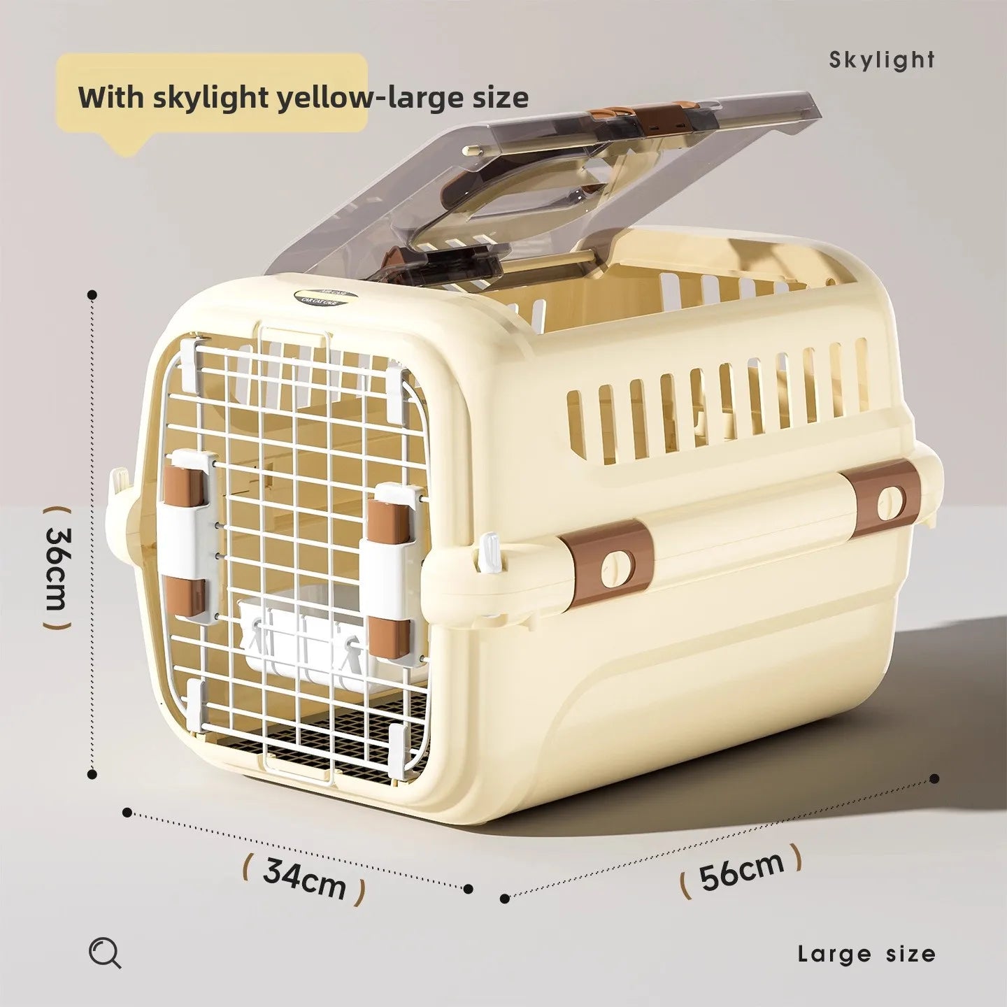 Mobile Pet Carrier Plastic Wire Door Top or Front Loading Pets Up To 20LBS Fully Breathable Perfect for Traveling/Hiking/Camping