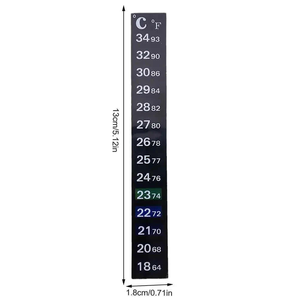 5Pcs/10Pcs Aquarium Fish Tank Strip Stick-on discolor Thermometer Sticker Adhesive Sticky Dual Scale Sticker Temperature Tools