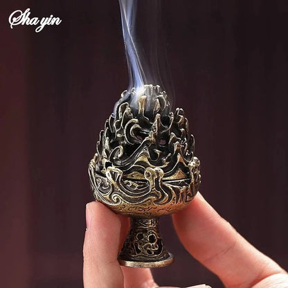 Boshan Incense Burner, Tabletop Ornament, Home Office Decor Collectible, Creative Portable Small Home Burner