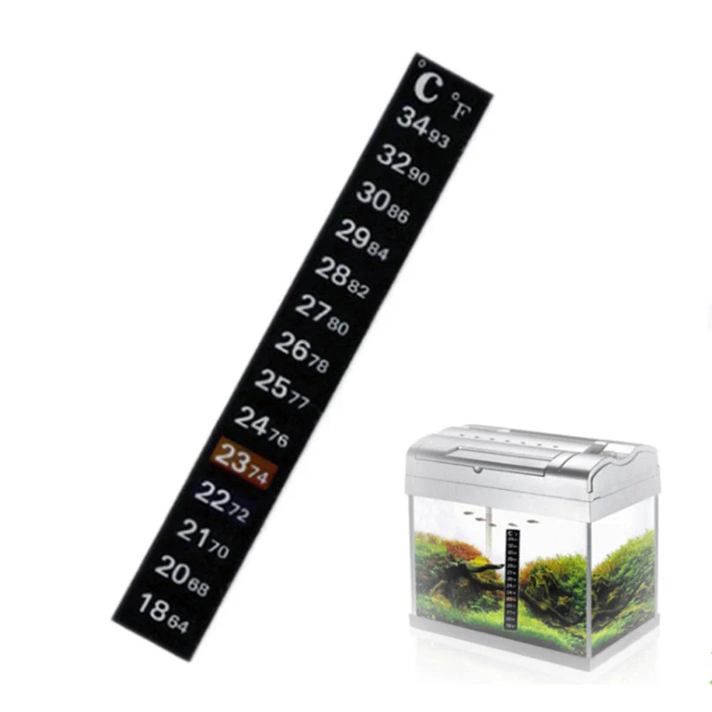 5Pcs/10Pcs Aquarium Fish Tank Strip Stick-on discolor Thermometer Sticker Adhesive Sticky Dual Scale Sticker Temperature Tools