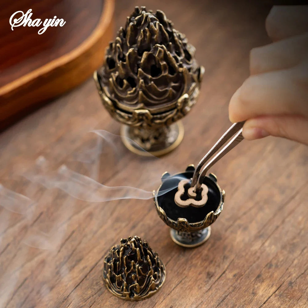 Boshan Incense Burner, Tabletop Ornament, Home Office Decor Collectible, Creative Portable Small Home Burner