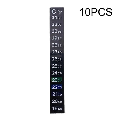 5Pcs/10Pcs Aquarium Fish Tank Strip Stick-on discolor Thermometer Sticker Adhesive Sticky Dual Scale Sticker Temperature Tools