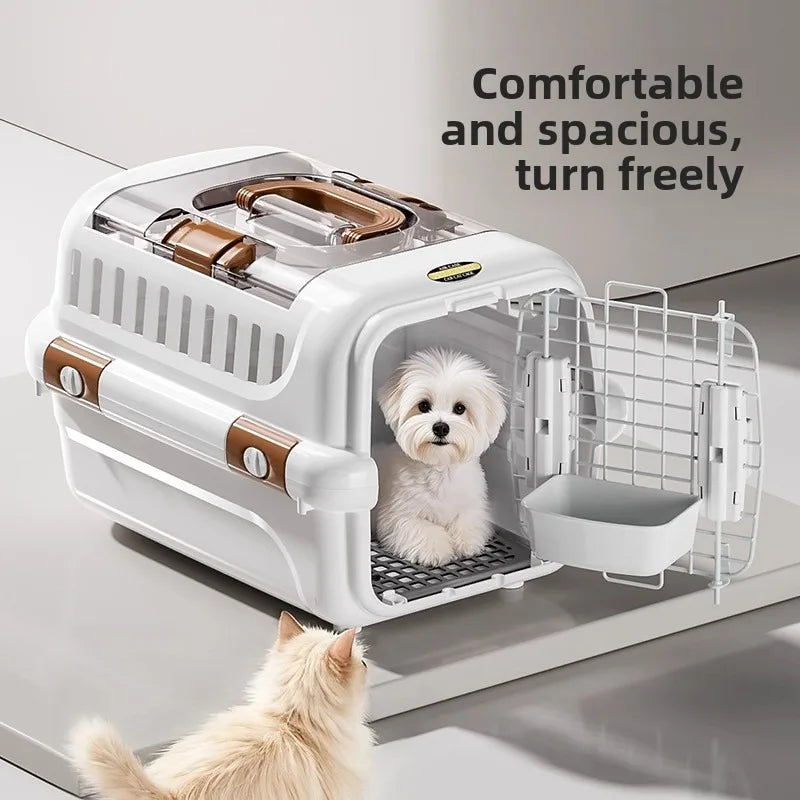 Mobile Pet Carrier Plastic Wire Door Top or Front Loading Pets Up To 20LBS Fully Breathable Perfect for Traveling/Hiking/Camping