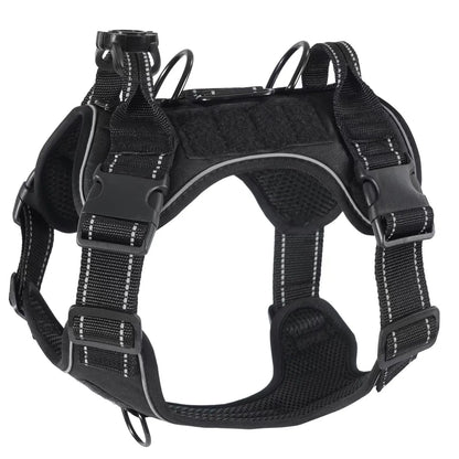 No Pull Dog Harness with Locator Silicone Protective Cover Anti slip Adjustable Pet Chest Harness for Medium & Large Dogs