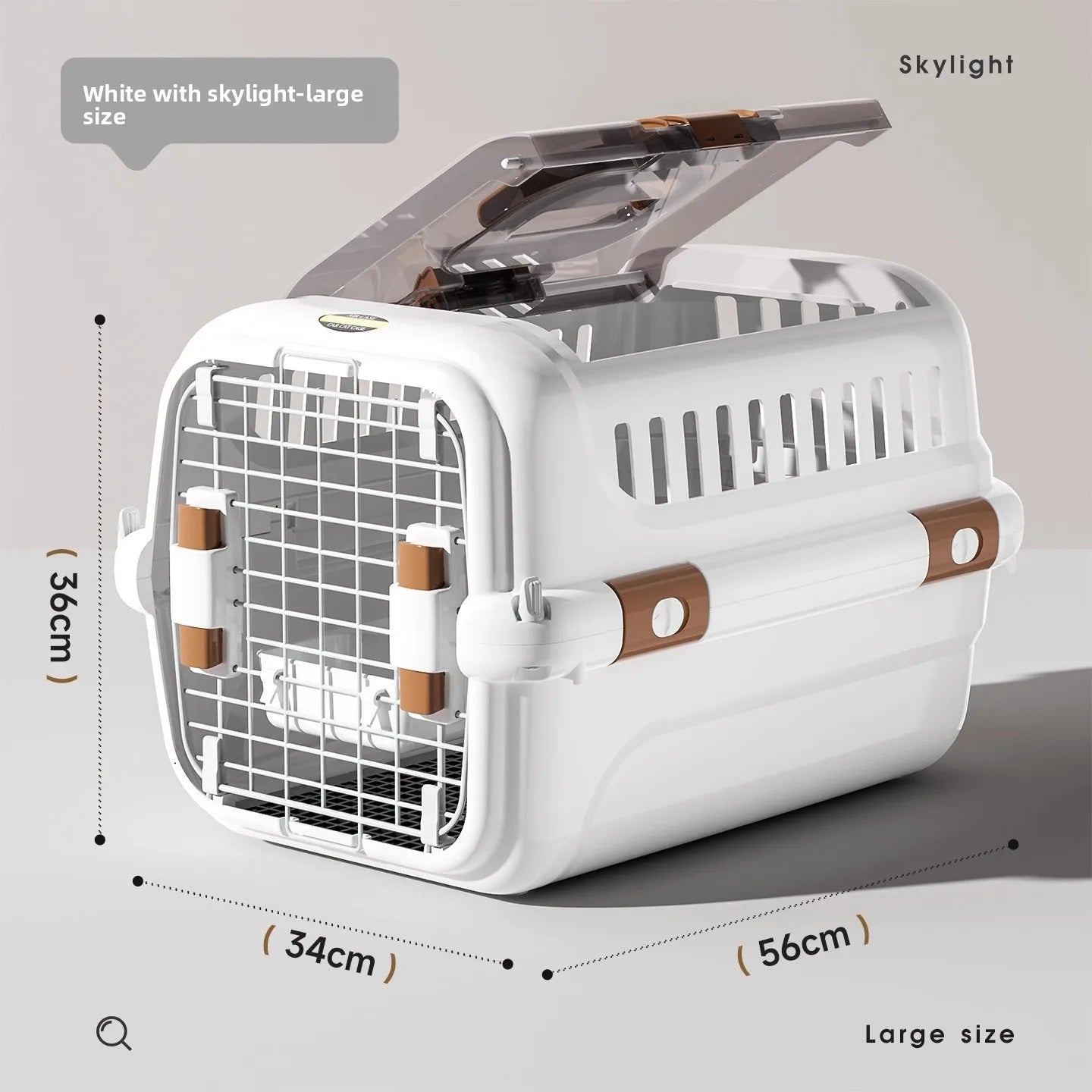 Mobile Pet Carrier Plastic Wire Door Top or Front Loading Pets Up To 20LBS Fully Breathable Perfect for Traveling/Hiking/Camping