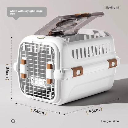 Mobile Pet Carrier Plastic Wire Door Top or Front Loading Pets Up To 20LBS Fully Breathable Perfect for Traveling/Hiking/Camping