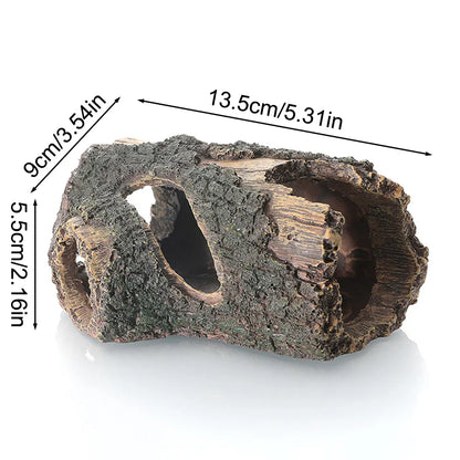 1PC Fish Tank Decoration Landscaping Aquarium Scenery Resin Crafts Decoration Wooden Barrel Wood Tree Debris Escape Bucket
