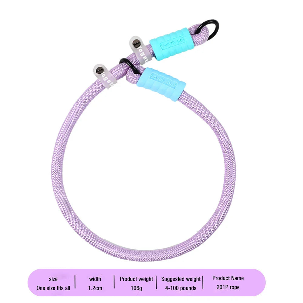 New Pet P-chain Explosion-proof Punching Anti Slip Wear-resistant Cotton Candy Traction Rope for Walking Dog