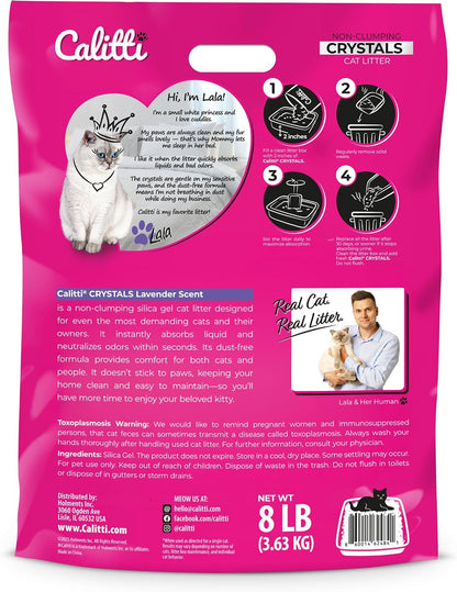 Calitti Non-Clumping Cat Litter Crystals with Silica Gel, 8 lbs