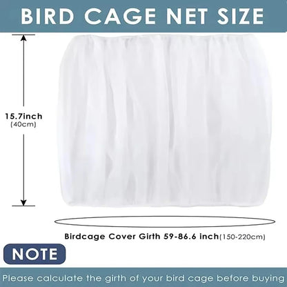 1PC Square round Bird Cage Clothes Cover Splash Proof Mosquito Net Screen Parrot Protection Net Cage Accessory