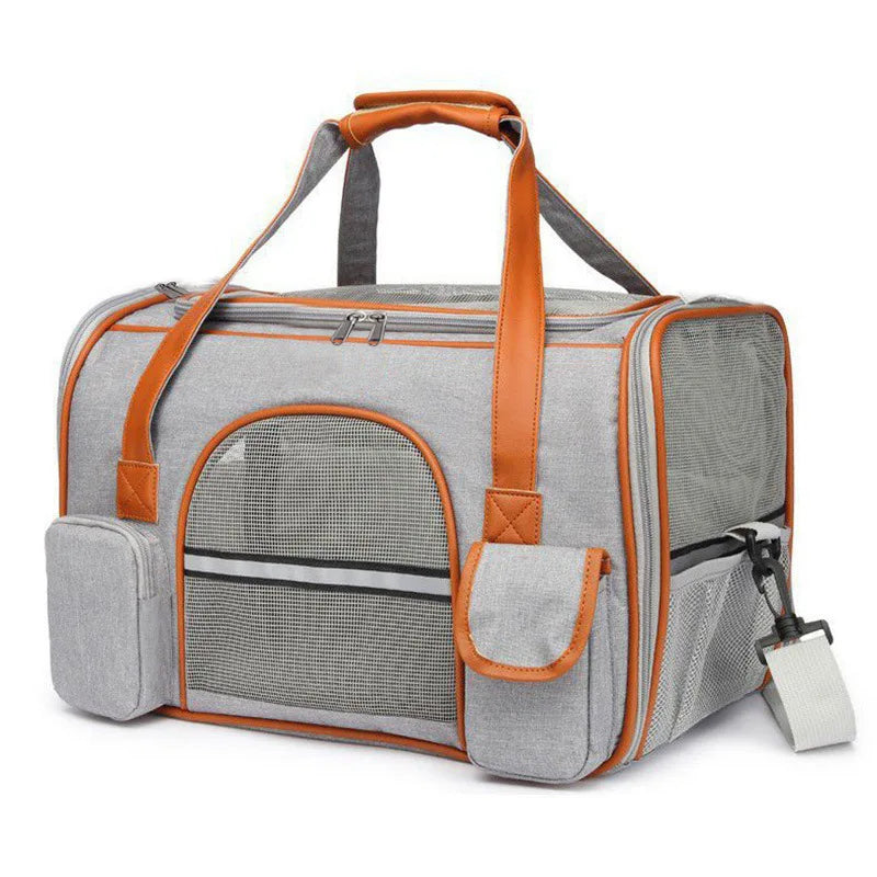 Dog Pet Carrier Bag Anti-Collapse Design Multiple Storage Pockets Cat Travel Handbag for Medium Cats, Puppy, Rabbits and Other S