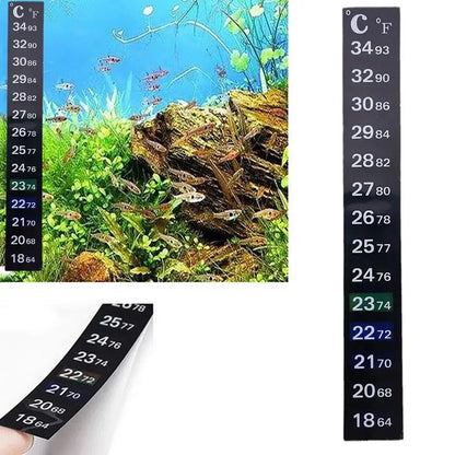 5Pcs/10Pcs Aquarium Fish Tank Strip Stick-on discolor Thermometer Sticker Adhesive Sticky Dual Scale Sticker Temperature Tools