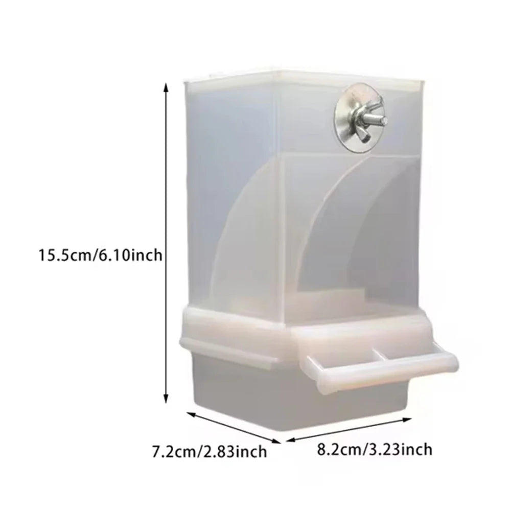 No Mess Automatic Bird Feeder Transparent Food Container Cage Parrot Feeder Accessories for Small Birds Parrot