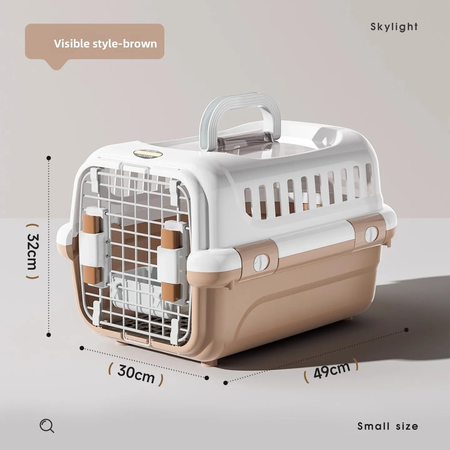 Mobile Pet Carrier Plastic Wire Door Top or Front Loading Pets Up To 20LBS Fully Breathable Perfect for Traveling/Hiking/Camping