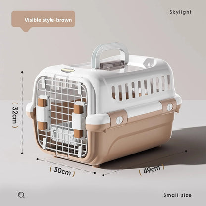 Mobile Pet Carrier Plastic Wire Door Top or Front Loading Pets Up To 20LBS Fully Breathable Perfect for Traveling/Hiking/Camping