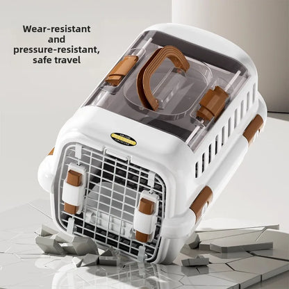 Mobile Pet Carrier Plastic Wire Door Top or Front Loading Pets Up To 20LBS Fully Breathable Perfect for Traveling/Hiking/Camping