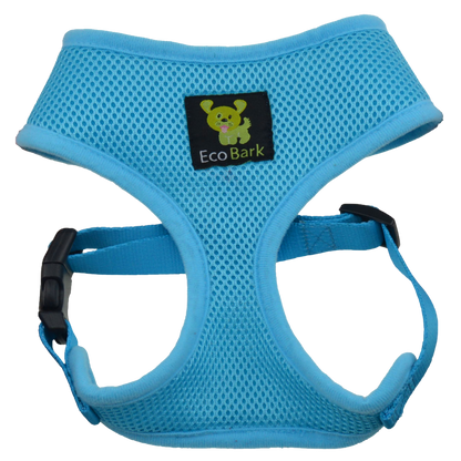 EcoBark Sky Blue Dog Harness - Over-the-Head Soft Mesh Dog Vest Halter for Small to Medium Dogs and Puppies