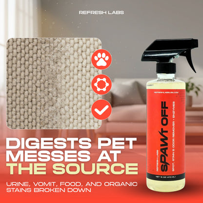 sPAWt OFF Enzyme Pet Stain & Odor Remover | Professional Strength Dog & Cat Cleaner