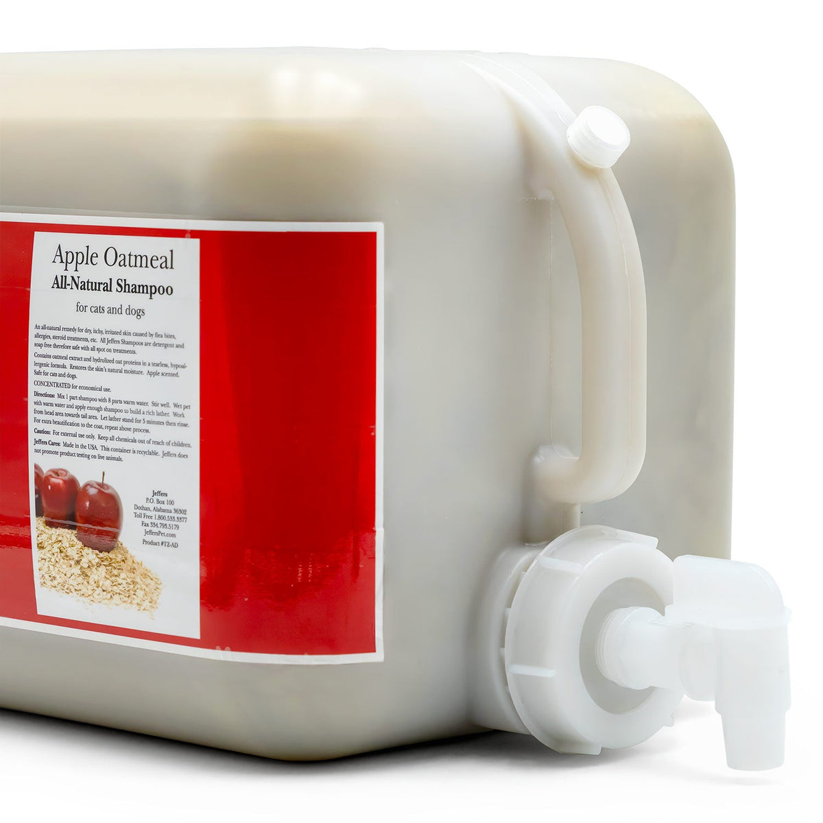 Jeffers Pet Apple Oatmeal All-Natural Hypoallergenic Dry Skin Shampoo for Dogs and Cats