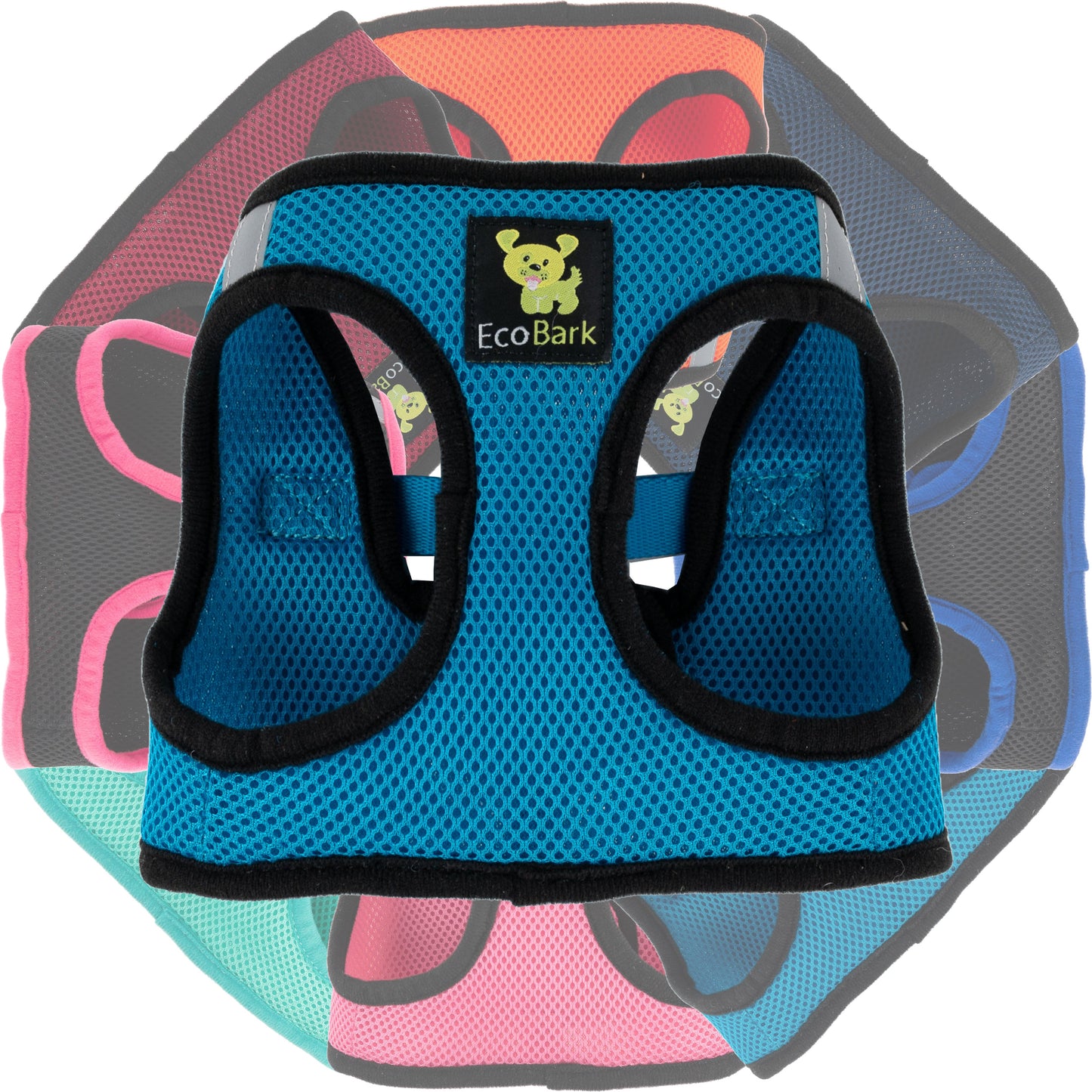 EcoBark Step In Dog Harness - XXXS to Small Breeds- Reflective Soft Mesh Harness for Teacup, Small Dogs and Puppies / Teal