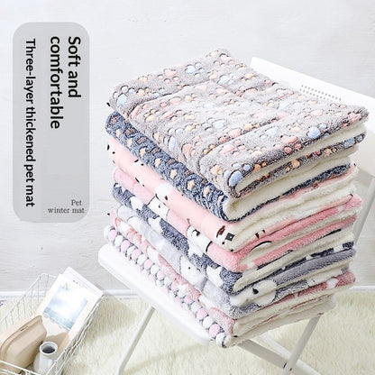Thickened Pet Mat For Autumn And Winter Warmth