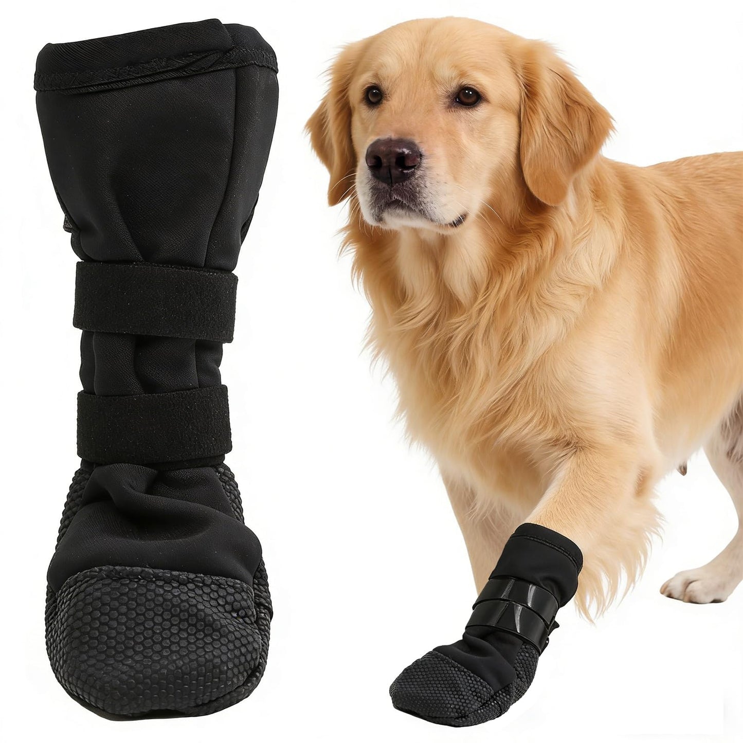 Dog Recovery Boot For Injured Paws - Breathable Dog Shoes With Non-Slip Sole & Self-Adhesive Strap, Dog Bootie To Protect Wounds From Licking, Dirt, And Infection - For Small To Medium Dogs