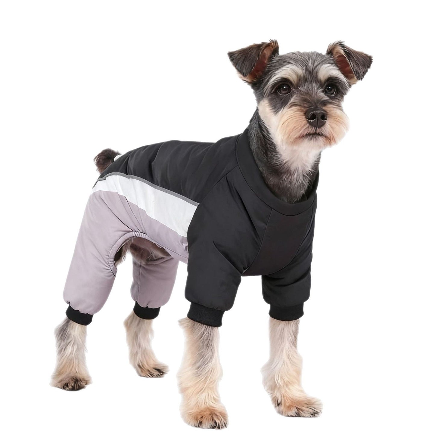 Fleece-lined Dog Warm Waterproof Traction Four-legged Pet Clothing
