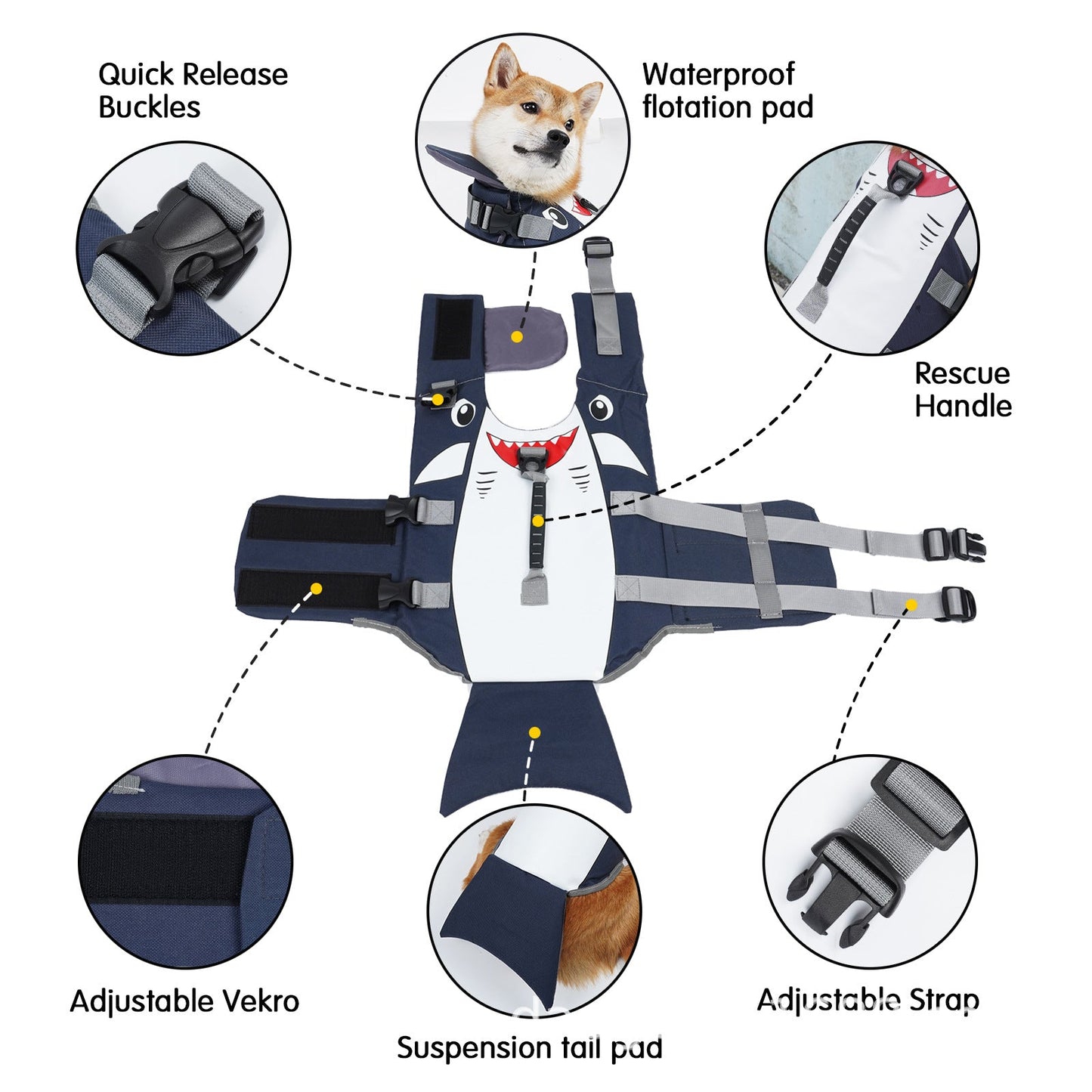 Pet Clothing Dog Life Jacket Swimming Vest