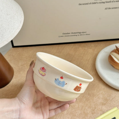 Original Cartoon Cute Cherry Sausage Dog Ceramic Tableware