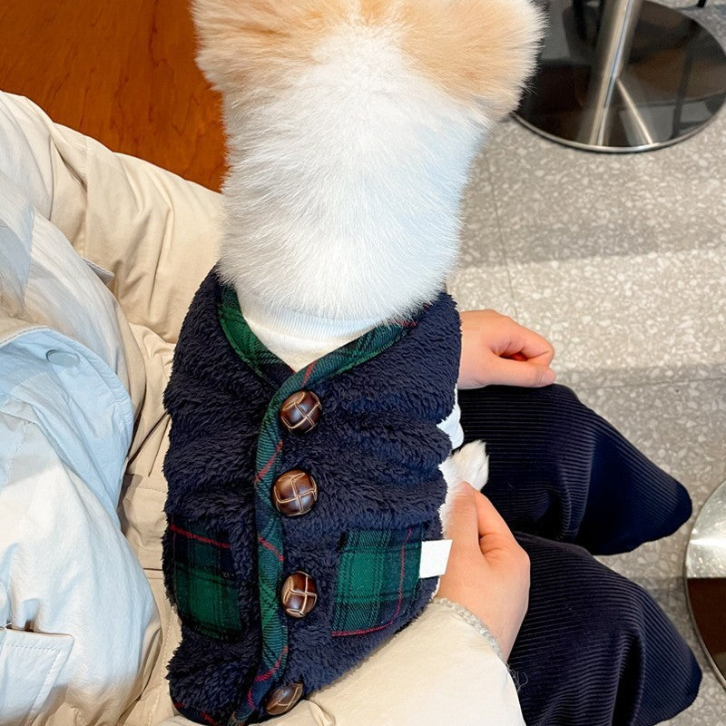 For Autumn And Winter, Puppies, Two-legged Vests, Small And Medium-sized Dogs, Fleece Jackets, Cat Coats, Scarves, Pet Clothes